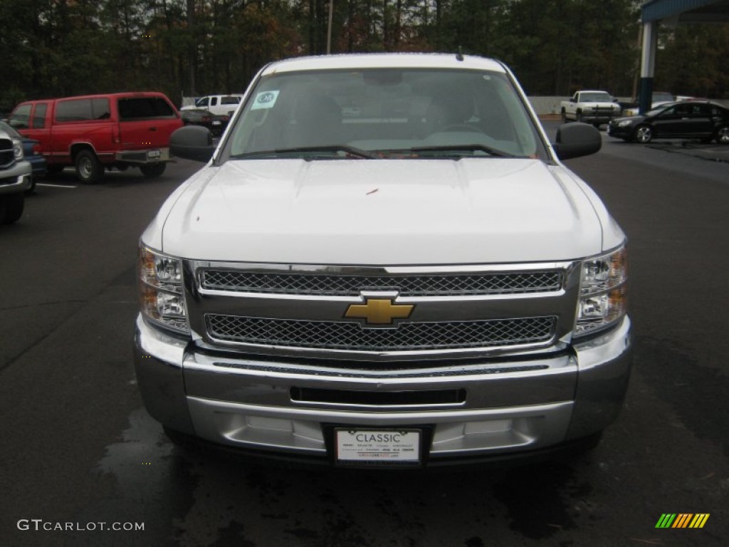 2012 Silverado 1500 LS Extended Cab - Summit White / Dark Titanium photo #8