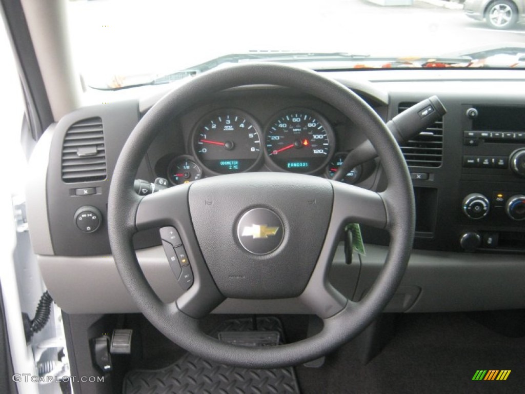 2012 Chevrolet Silverado 1500 LS Extended Cab Dark Titanium Steering Wheel Photo #56591514