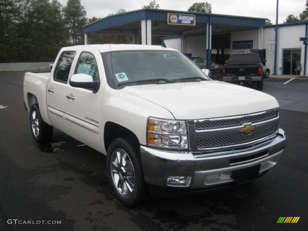 2012 Silverado 1500 LT Crew Cab - White Diamond Tricoat / Light Cashmere/Dark Cashmere photo #7