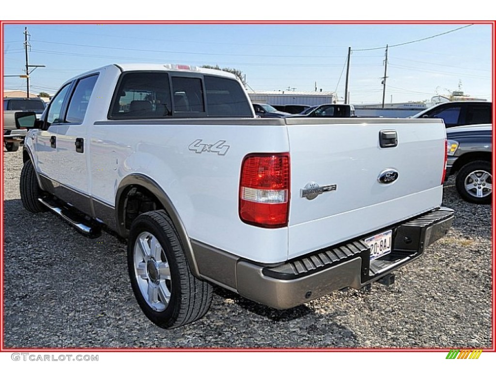 2006 F150 King Ranch SuperCrew 4x4 - Oxford White / Castano Brown Leather photo #3