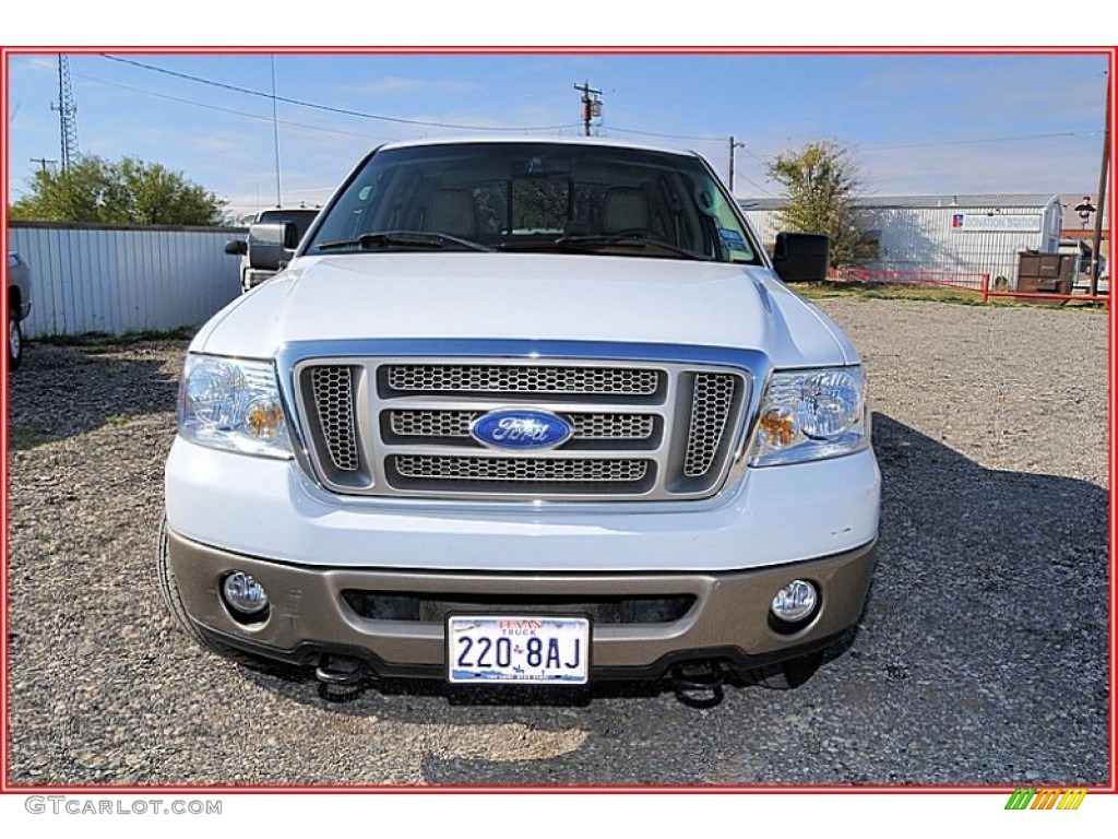 2006 F150 King Ranch SuperCrew 4x4 - Oxford White / Castano Brown Leather photo #13