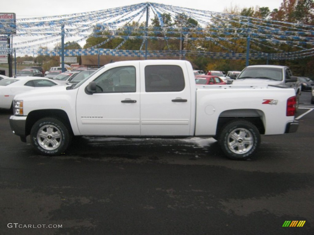 2012 Silverado 1500 LT Crew Cab 4x4 - White Diamond Tricoat / Light Titanium/Dark Titanium photo #2