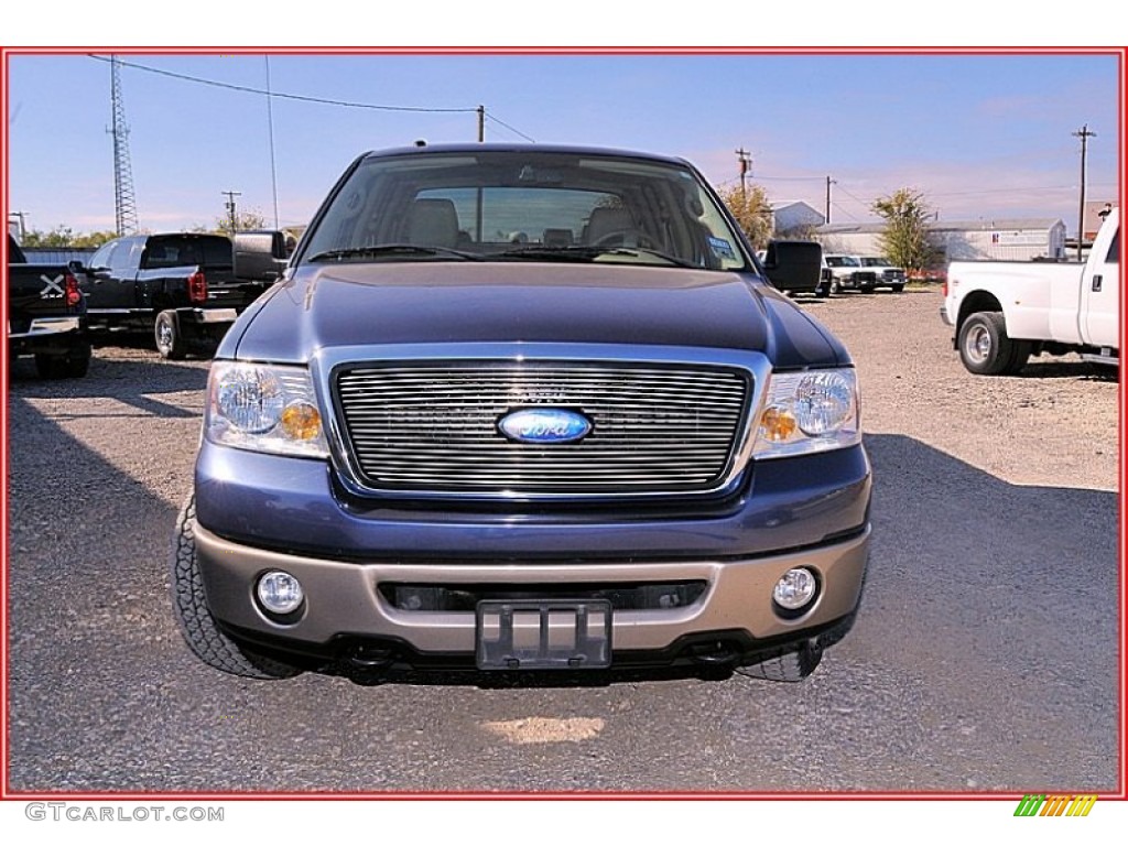 2006 F150 Lariat SuperCrew 4x4 - Medium Wedgewood Blue Metallic / Tan photo #13