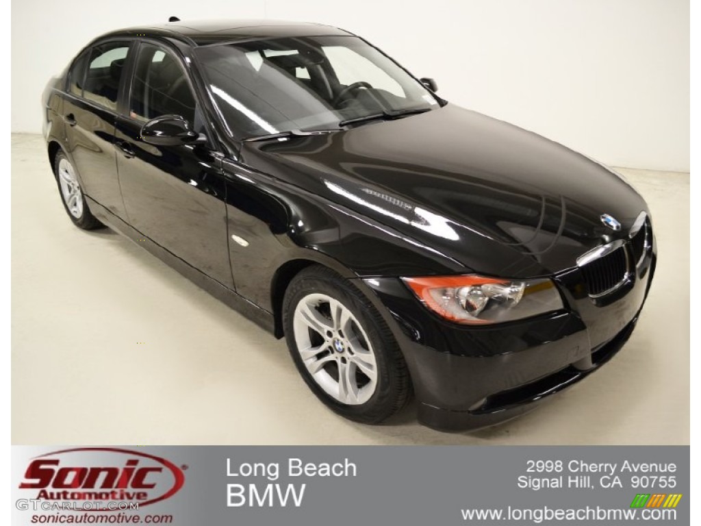 2008 3 Series 328i Sedan - Jet Black / Black photo #1