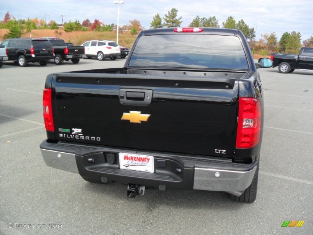 2012 Silverado 1500 LTZ Crew Cab 4x4 - Black / Light Cashmere/Dark Cashmere photo #3