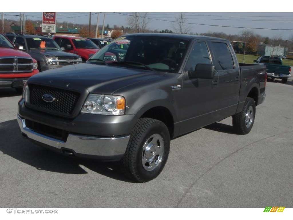 2005 F150 XLT SuperCrew 4x4 - Dark Shadow Grey Metallic / Medium Flint/Dark Flint Grey photo #28