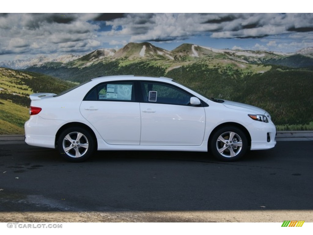 2011 Corolla S - Super White / Dark Charcoal photo #2