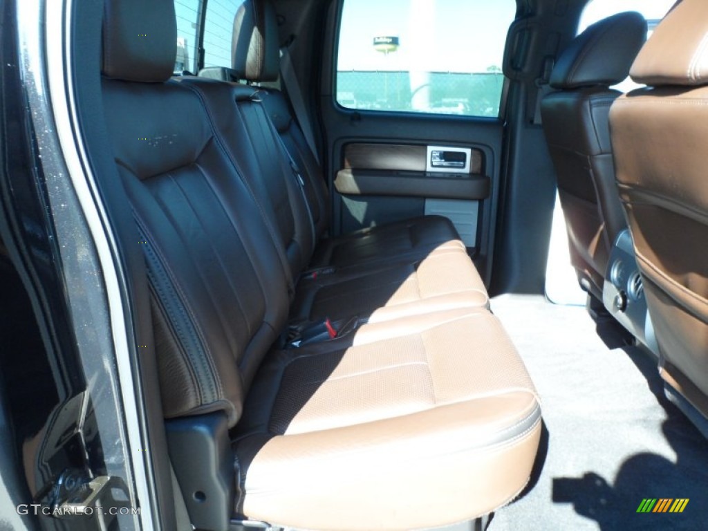 2010 F150 Platinum SuperCrew - Tuxedo Black / Sienna Brown Leather/Black photo #30