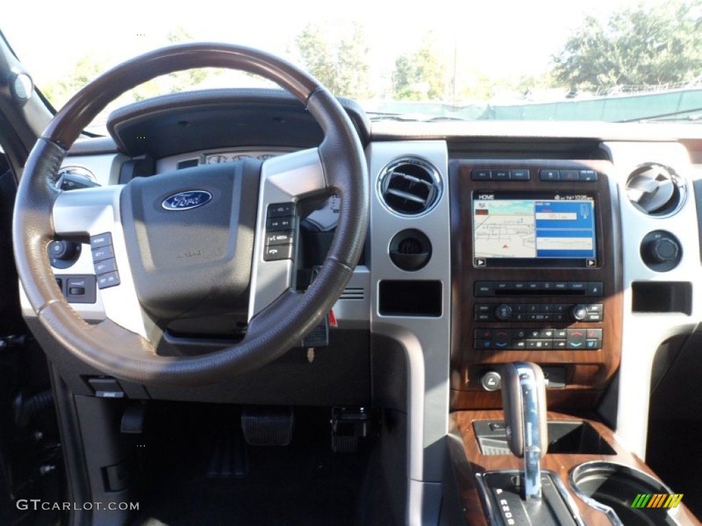 2010 F150 Platinum SuperCrew - Tuxedo Black / Sienna Brown Leather/Black photo #38