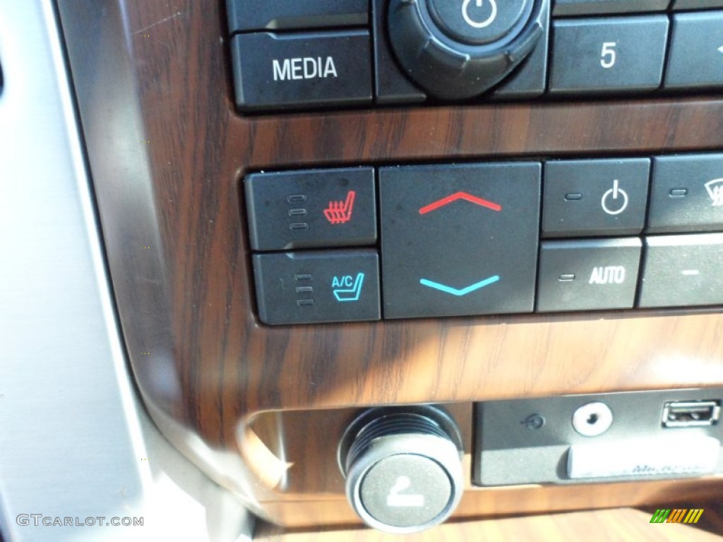 2010 F150 Platinum SuperCrew - Tuxedo Black / Sienna Brown Leather/Black photo #42