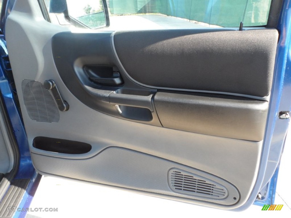 2007 Ford Ranger STX Regular Cab Ebony/Blue Door Panel Photo #56601174