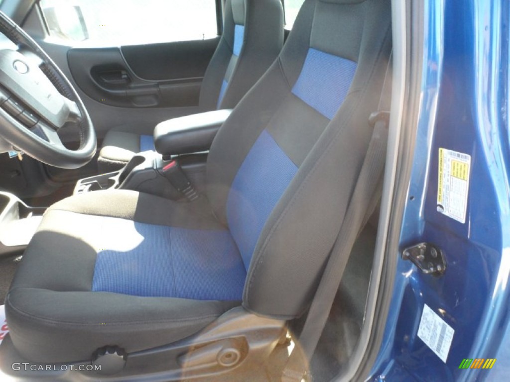 Ebony/Blue Interior 2007 Ford Ranger STX Regular Cab Photo #56601219