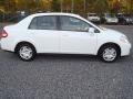 2010 Fresh Powder White Nissan Versa 1.8 S Sedan  photo #3