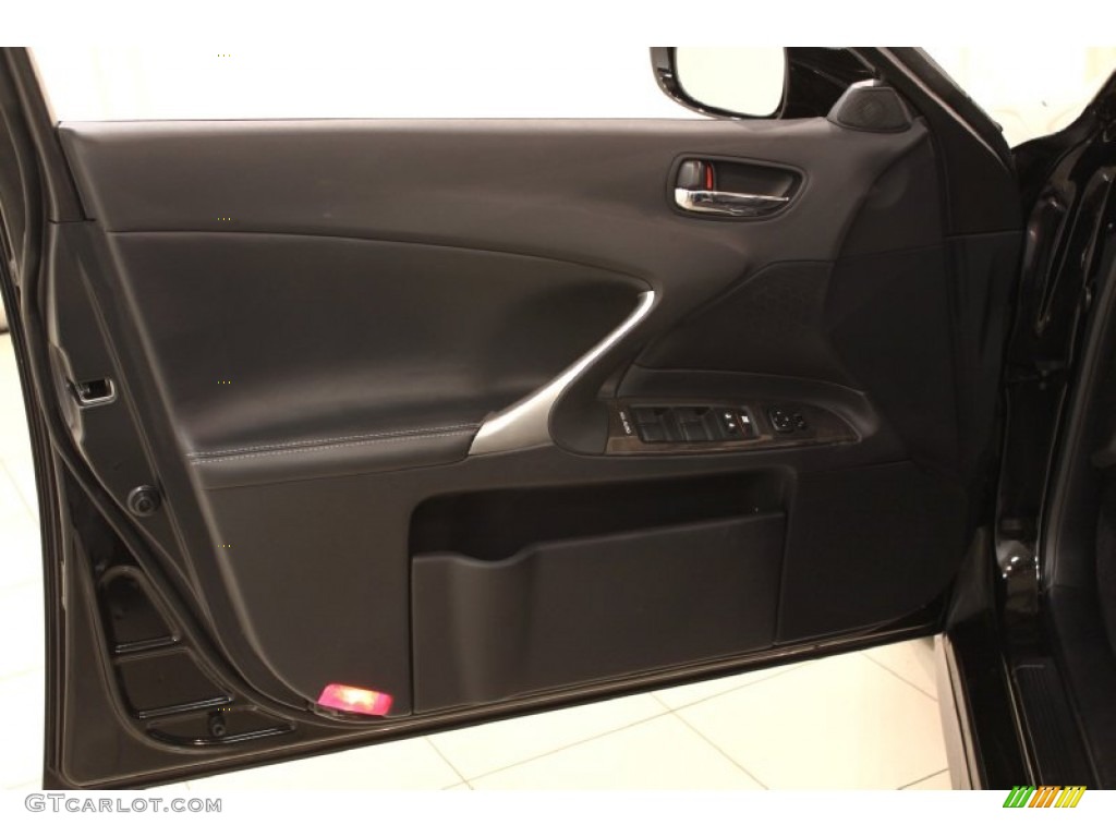 2009 Lexus IS 250 AWD Black Door Panel Photo #56601918