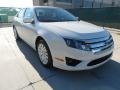 2012 White Suede Ford Fusion Hybrid  photo #1