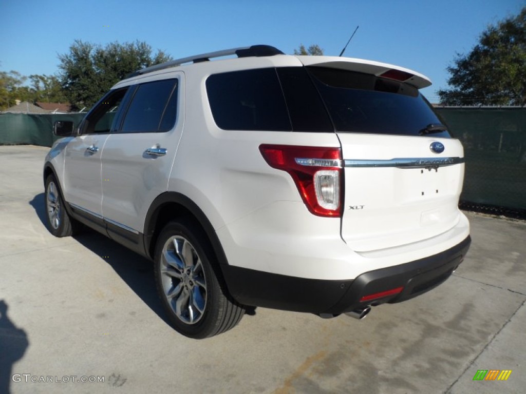 2012 Explorer XLT - White Platinum Tri-Coat / Medium Light Stone photo #5