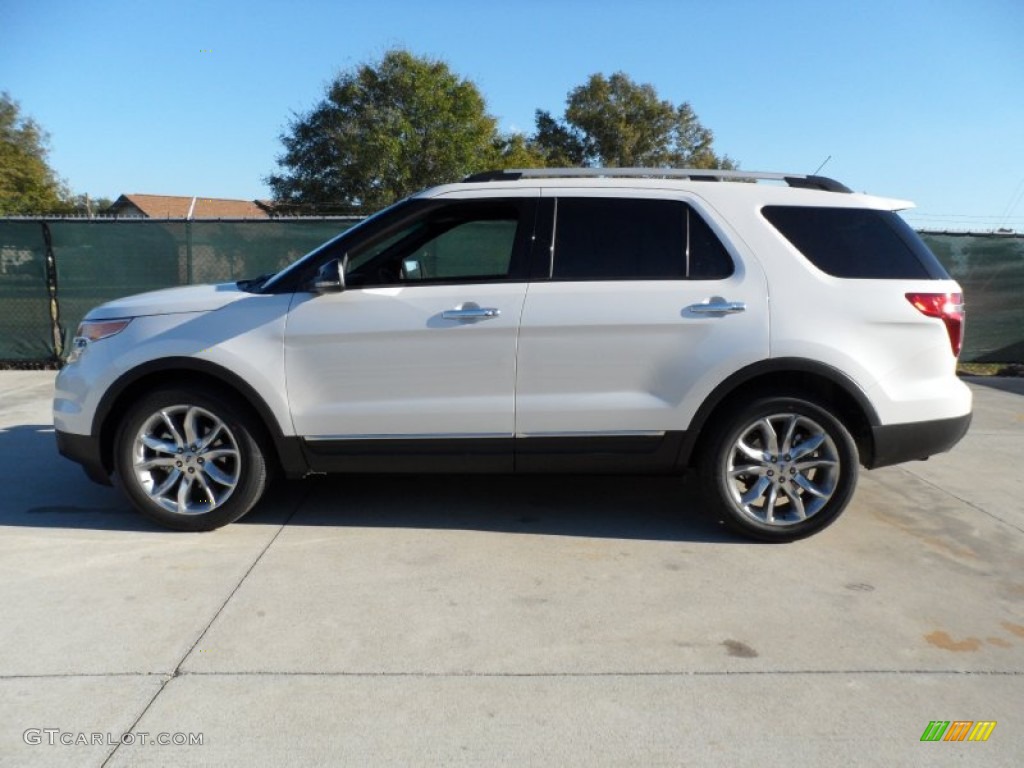 2012 Explorer XLT - White Platinum Tri-Coat / Medium Light Stone photo #6
