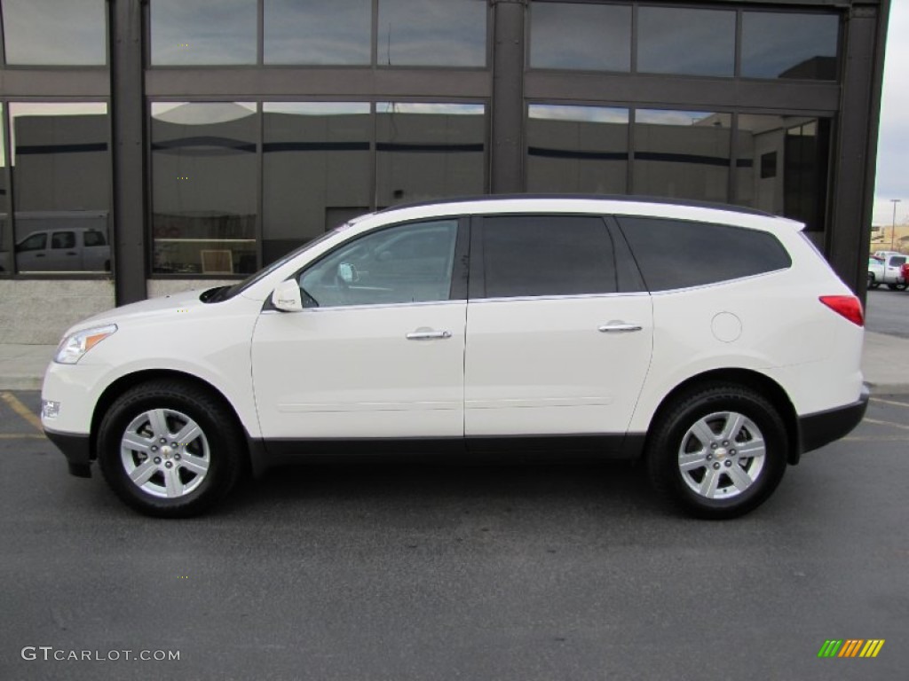 2011 Traverse LT AWD - White / Ebony/Ebony photo #2