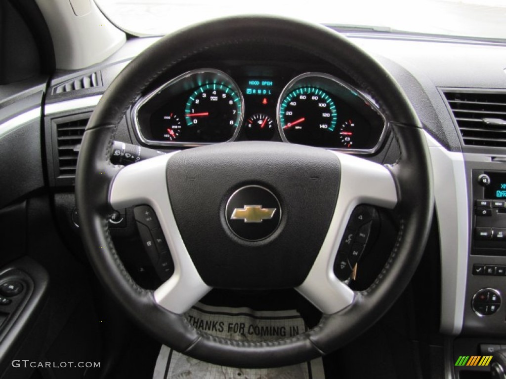 2011 Traverse LT AWD - White / Ebony/Ebony photo #6