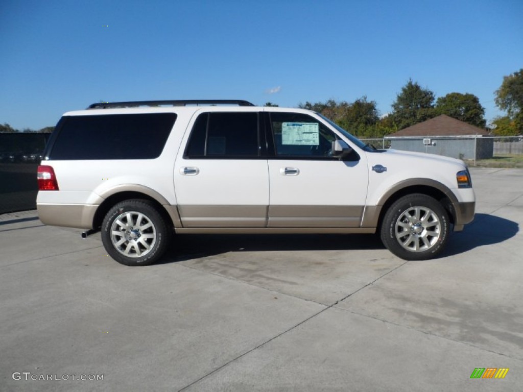 White Platinum Tri-Coat 2012 Ford Expedition EL King Ranch 4x4 Exterior Photo #56605243