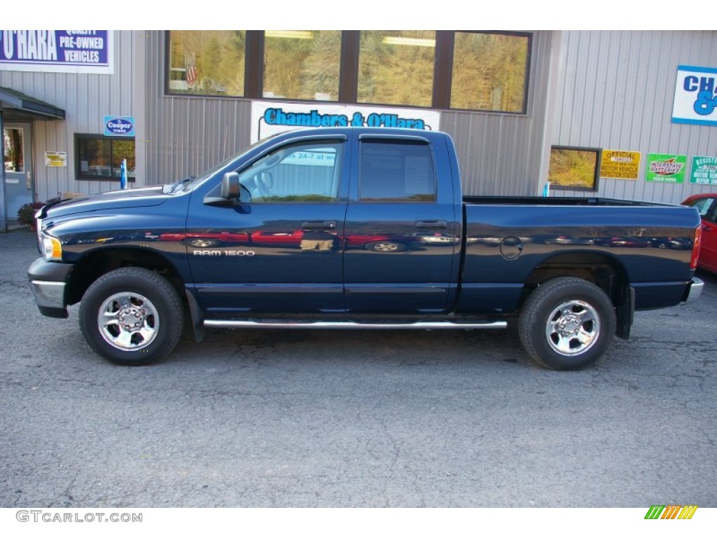 2004 Ram 1500 ST Quad Cab 4x4 - Patriot Blue Pearl / Dark Slate Gray photo #2