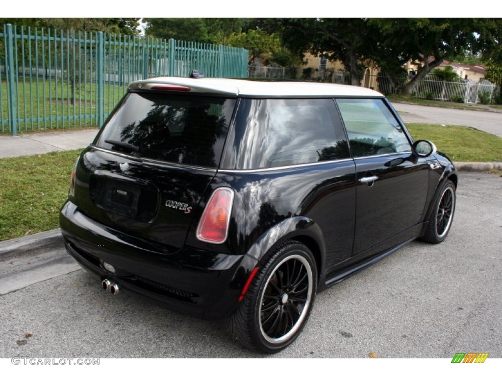 2003 Cooper S Hardtop - Jet Black / Space Grey/Panther Black photo #8