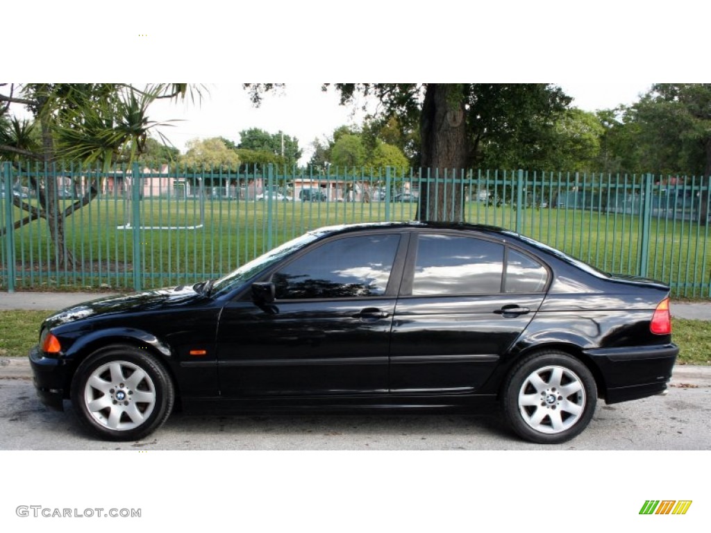 2001 3 Series 325i Sedan - Jet Black / Black photo #3