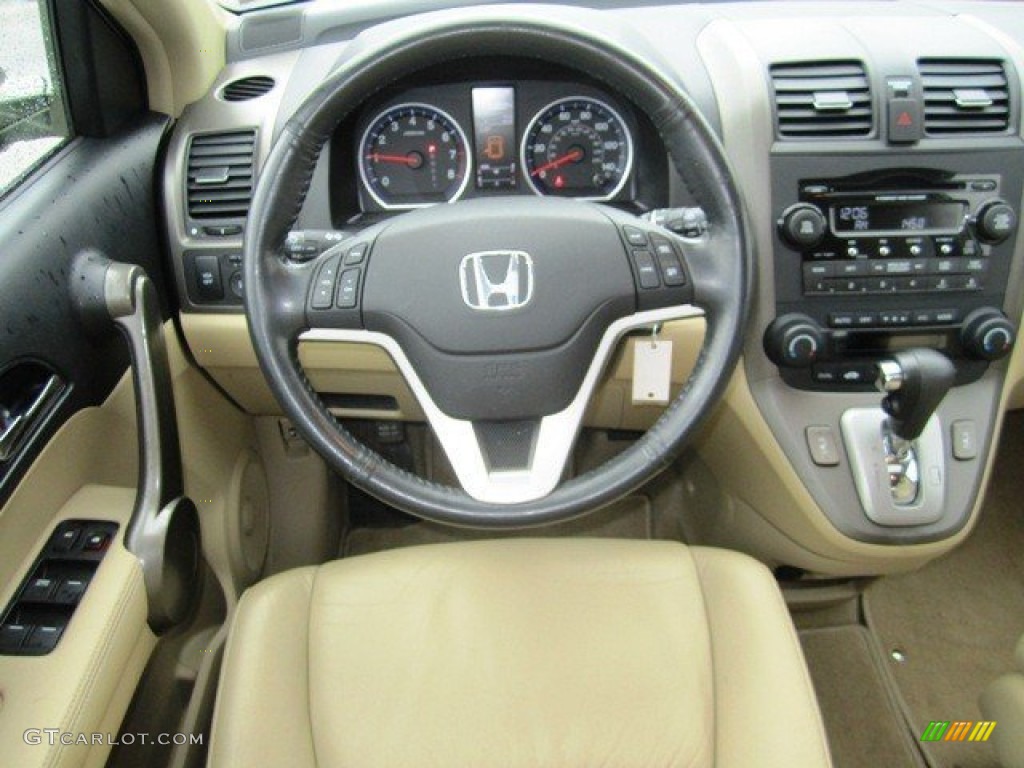 2008 CR-V EX-L 4WD - Green Tea Metallic / Ivory photo #3