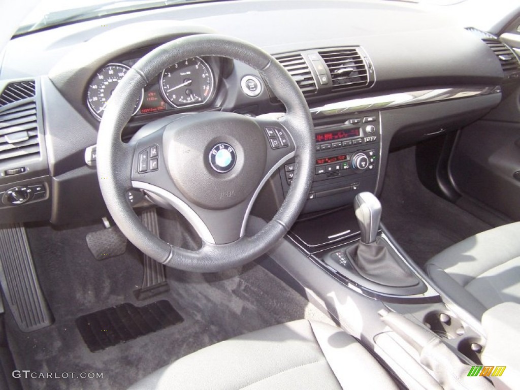 Black Interior 2008 BMW 1 Series 128i Coupe Photo #56611670