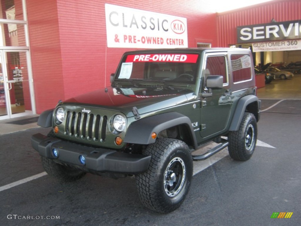 2008 Wrangler X 4x4 - Jeep Green Metallic / Dark Slate Gray/Medium Slate Gray photo #1
