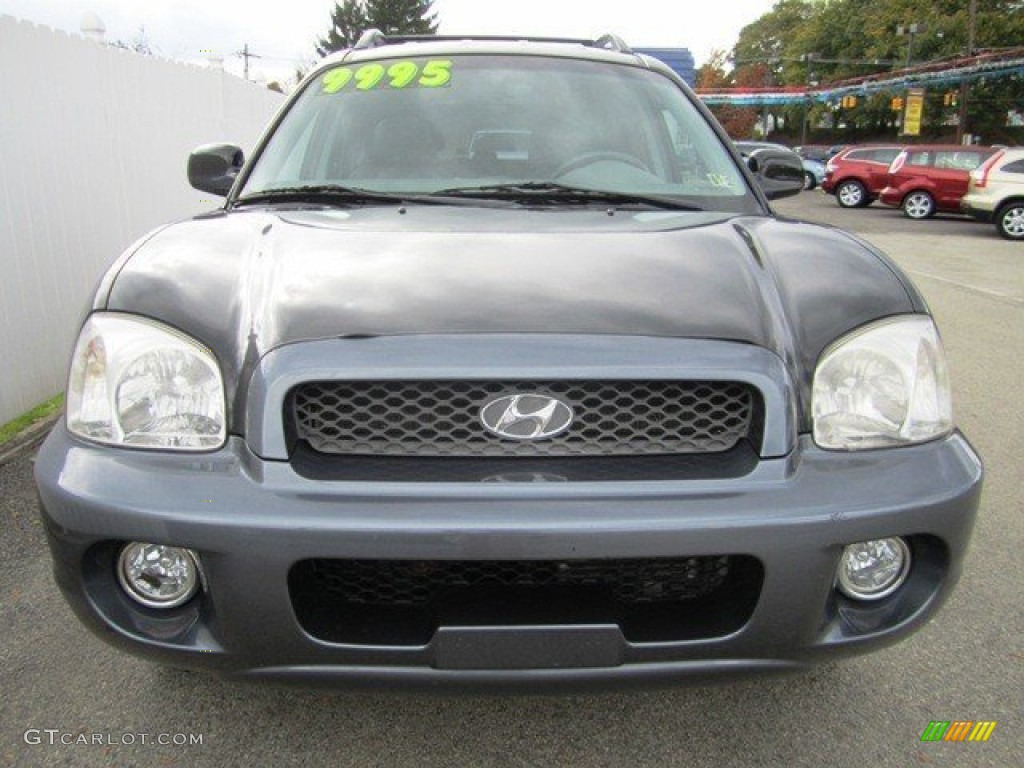 2004 Santa Fe GLS 4WD - Black Obsidian / Gray photo #11