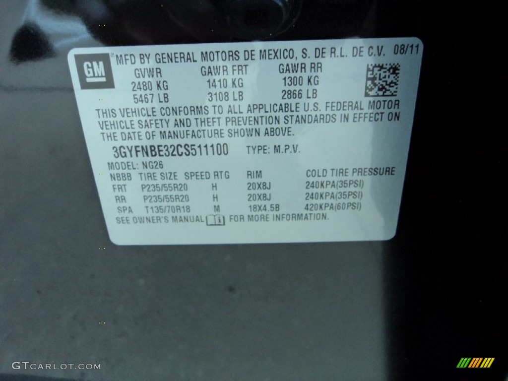 2012 SRX Performance - Black Raven / Ebony/Ebony photo #27