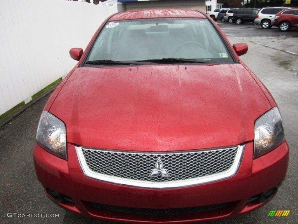 2010 Galant FE - Rave Red Pearl / Medium Gray photo #15