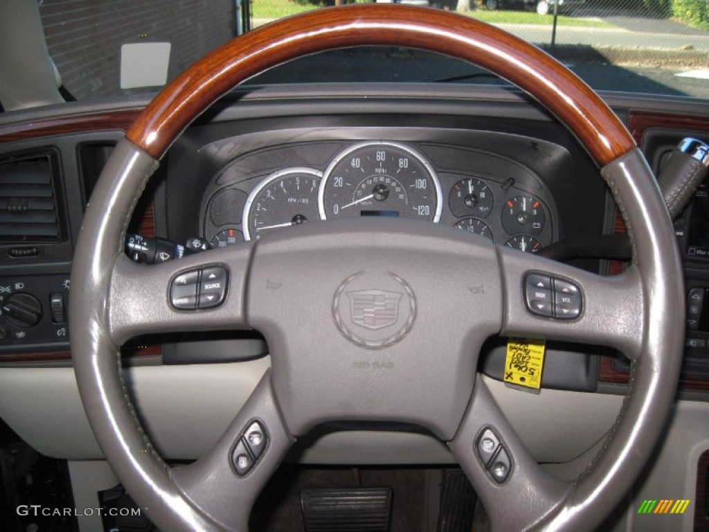 2003 Cadillac Escalade ESV AWD Shale Steering Wheel Photo #56620181