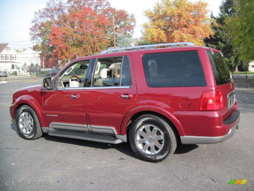 2004 Navigator Luxury 4x4 - Merlot Red Metallic / Light Parchment photo #4