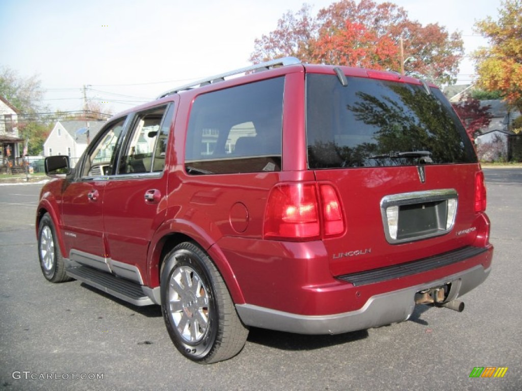 2004 Navigator Luxury 4x4 - Merlot Red Metallic / Light Parchment photo #5