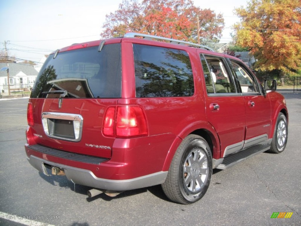 2004 Navigator Luxury 4x4 - Merlot Red Metallic / Light Parchment photo #7