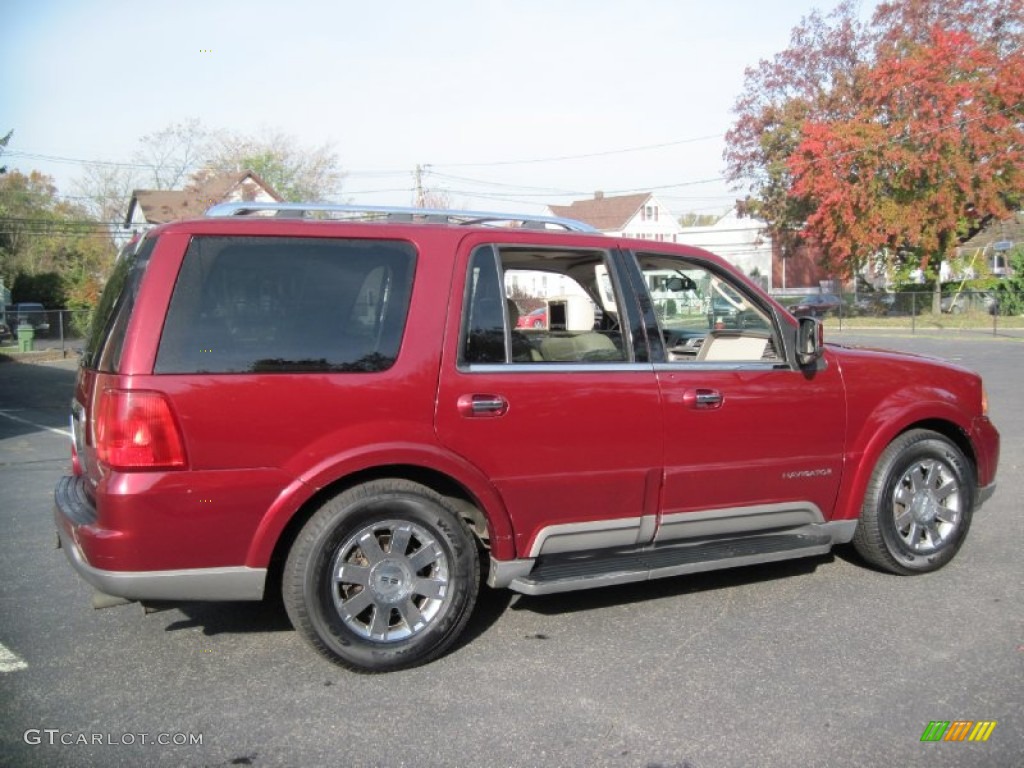 2004 Navigator Luxury 4x4 - Merlot Red Metallic / Light Parchment photo #8