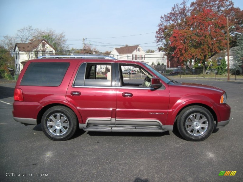 2004 Navigator Luxury 4x4 - Merlot Red Metallic / Light Parchment photo #9