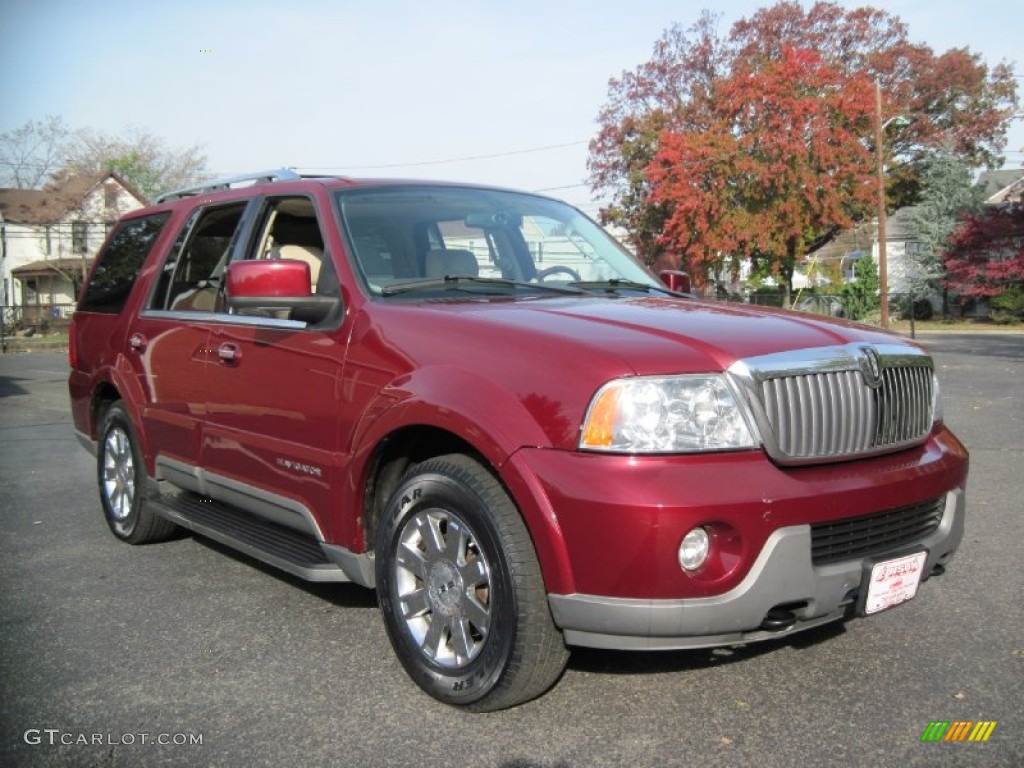 2004 Navigator Luxury 4x4 - Merlot Red Metallic / Light Parchment photo #11