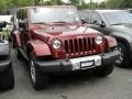2010 Red Rock Crystal Pearl Jeep Wrangler Unlimited Sahara 4x4  photo #3