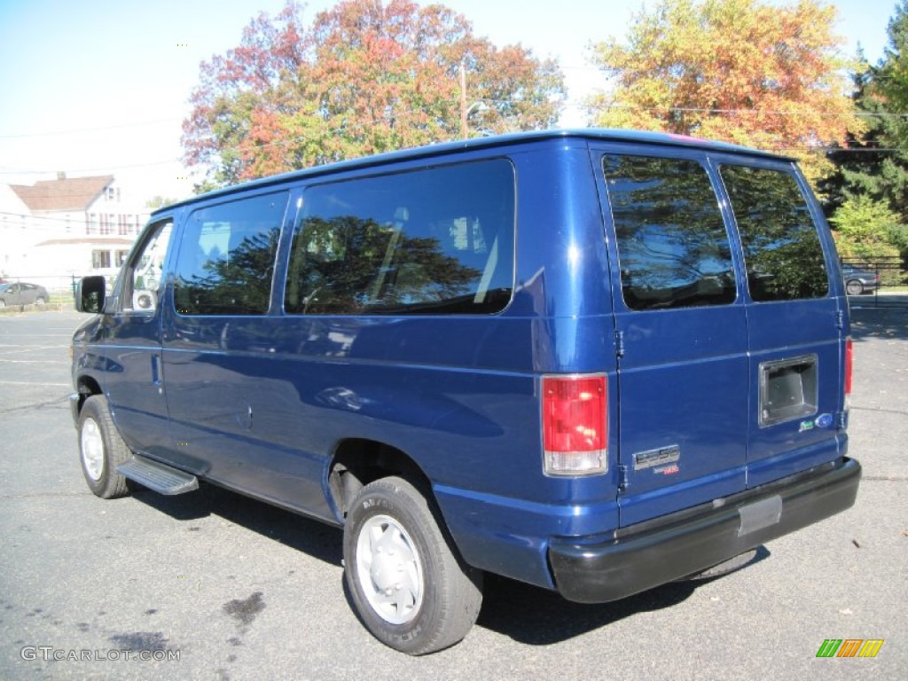 2009 E Series Van E350 Super Duty XLT Passenger - Dark Blue Pearl / Medium Flint photo #5