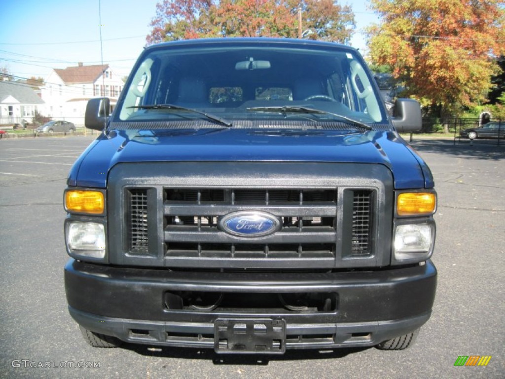 2009 E Series Van E350 Super Duty XLT Passenger - Dark Blue Pearl / Medium Flint photo #12