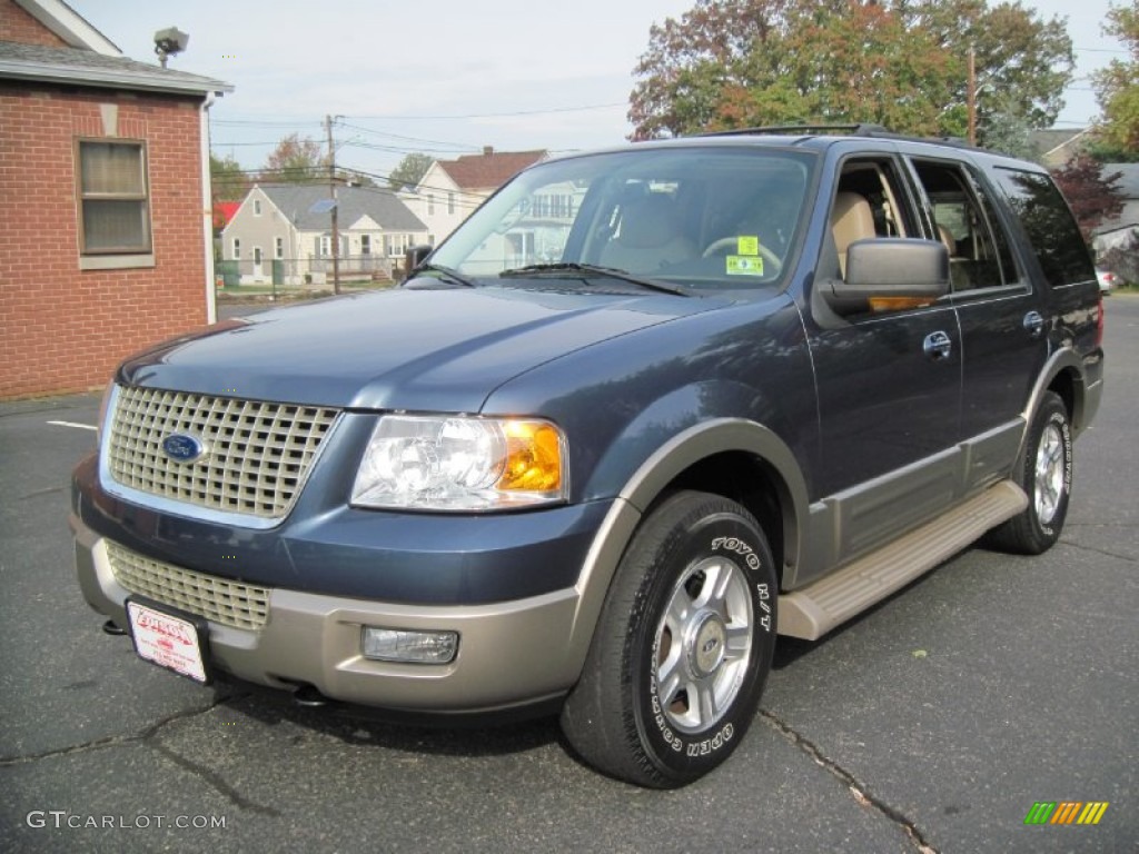 2003 Expedition Eddie Bauer 4x4 - Medium Wedgewood Blue Metallic / Medium Parchment photo #2