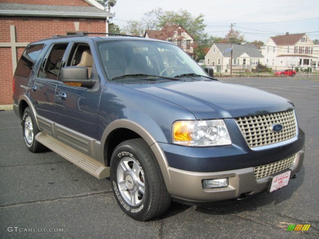 2003 Expedition Eddie Bauer 4x4 - Medium Wedgewood Blue Metallic / Medium Parchment photo #11