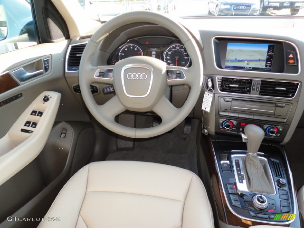 2012 Audi Q5 2.0 TFSI quattro Cardamom Beige Dashboard Photo #56623622