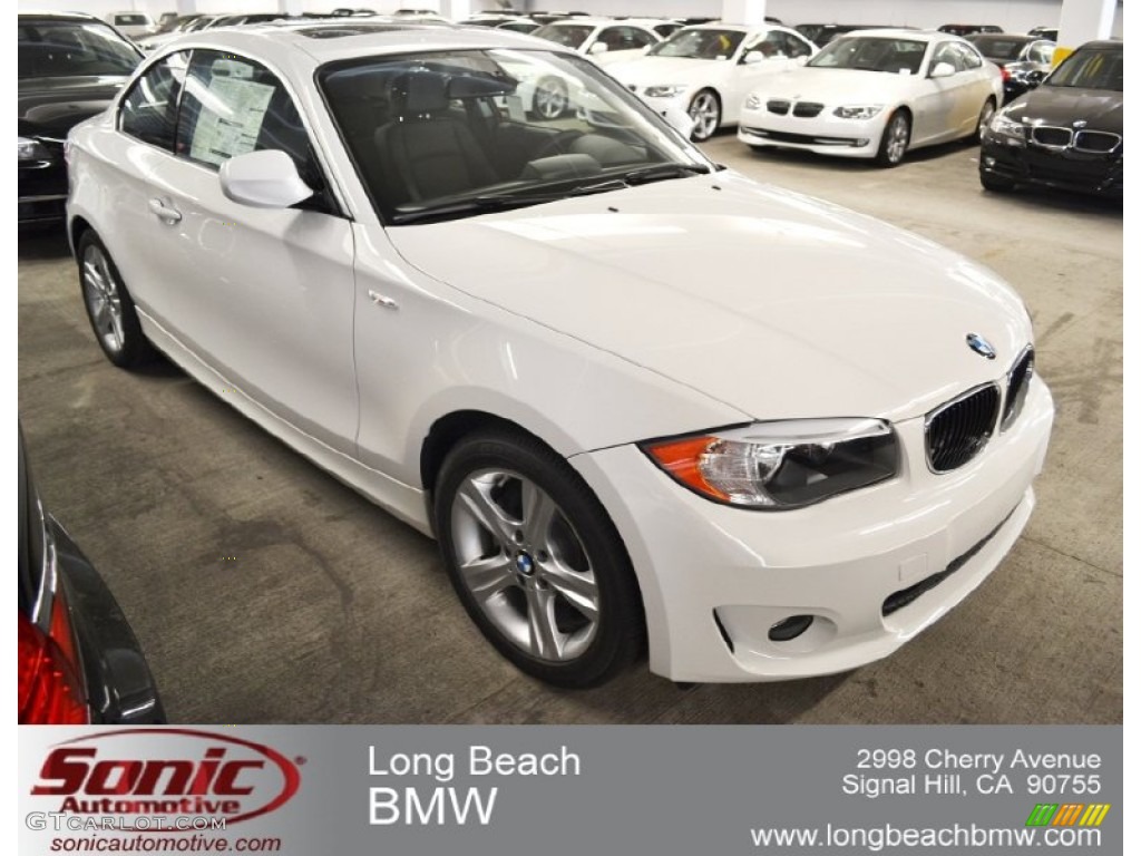 2012 1 Series 128i Coupe - Alpine White / Black photo #1