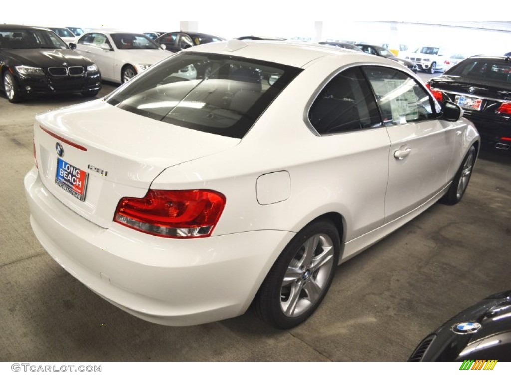 2012 1 Series 128i Coupe - Alpine White / Black photo #4