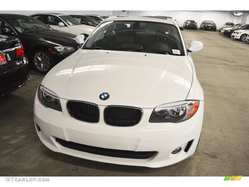 2012 1 Series 128i Coupe - Alpine White / Black photo #9