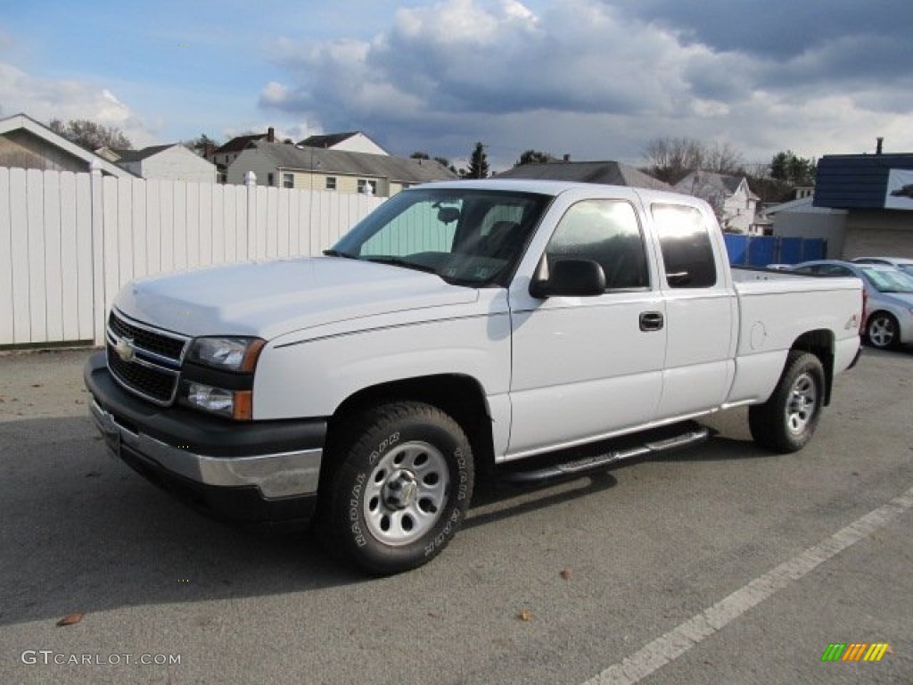 2006 Silverado 1500 LS Extended Cab 4x4 - Summit White / Medium Gray photo #1